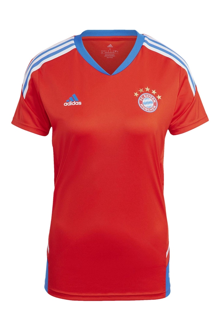 adidas Red White FC Bayern Training Jersey Womens - Image 2 of 3