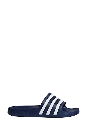 adidas Navy Adilette Aqua Slides