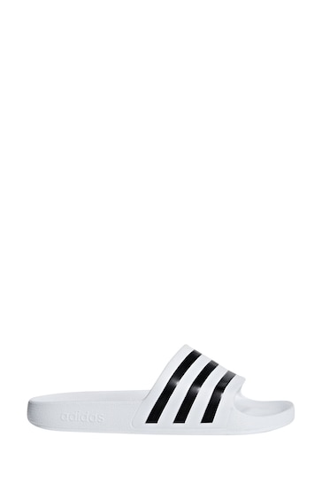 adidas White Sportswear Adilette Aqua Slides