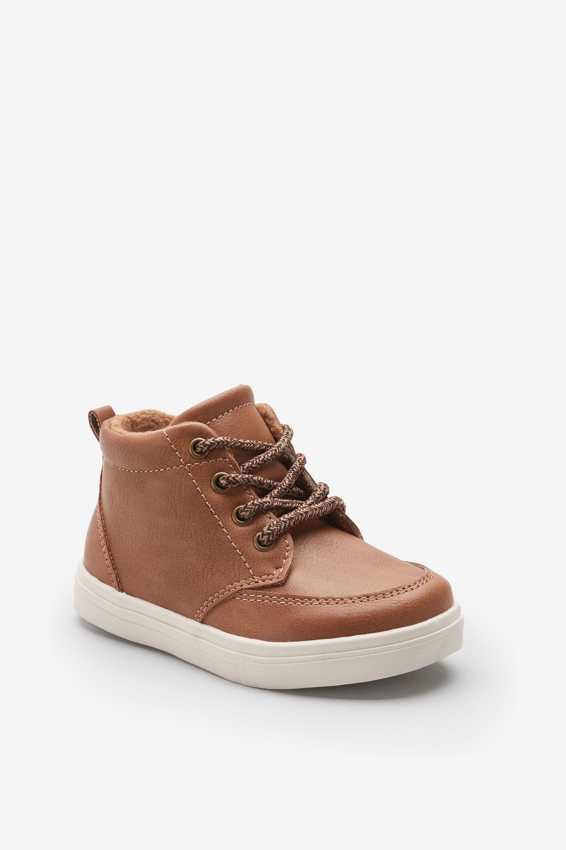 Buy Tan Brown Standard Fit F Warm Lined Chukka Boots from the Next UK online shop