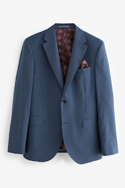 Light Blue Light Blue Slim Fit Signature Tollegno Wool Plain Suit Jacket - Image 6 of 10