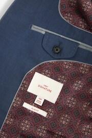 Light Blue Light Blue Slim Fit Signature Tollegno Wool Plain Suit Jacket - Image 9 of 10