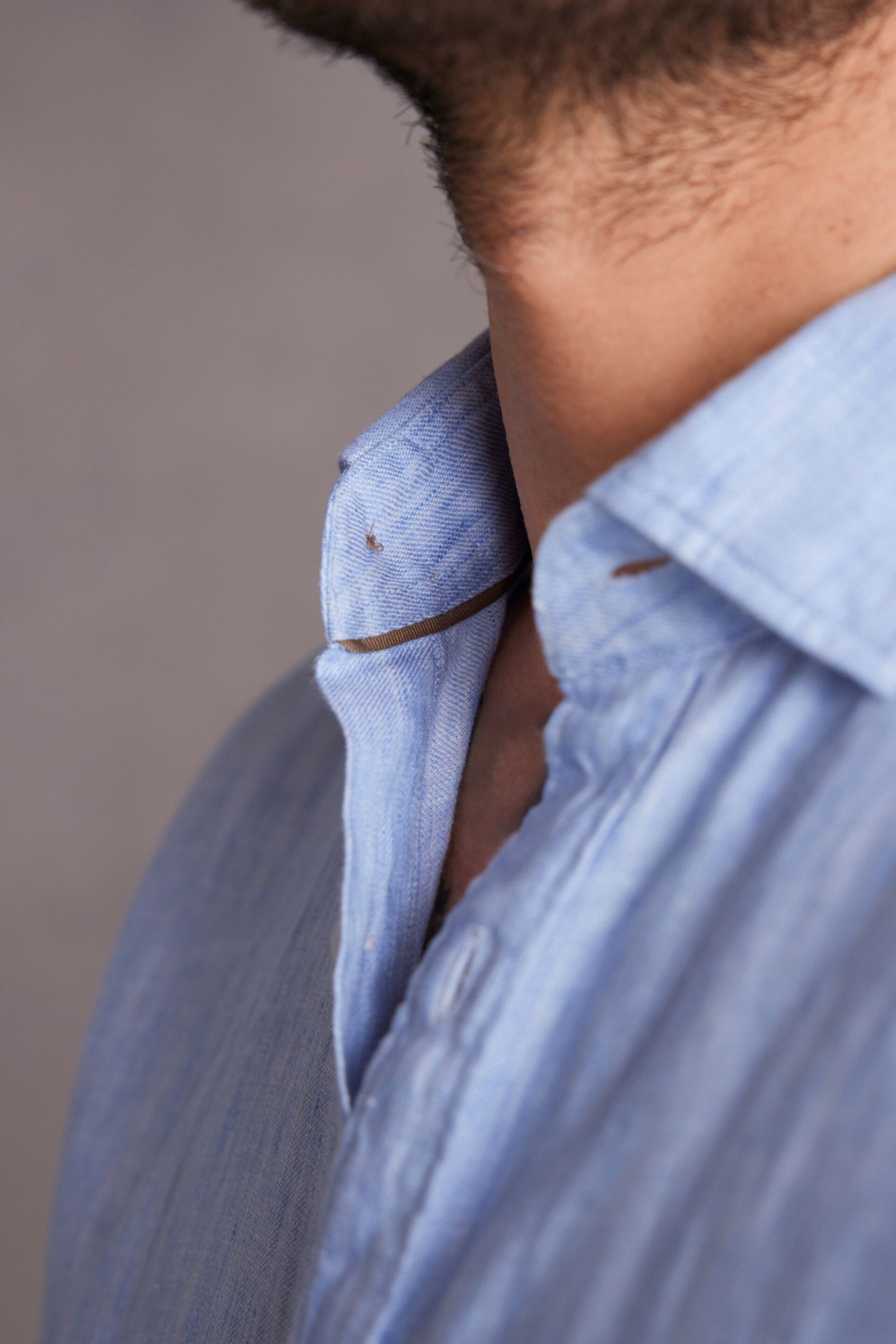 Light Blue Regular Fit Signature Linen Shirt - Image 5 of 7