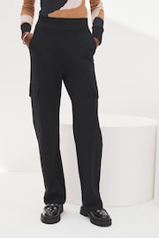 Black Ponte Utility Cargo Trousers - Image 2 of 6