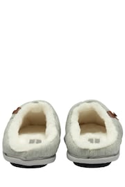 Dunlop Grey Ladies Closed Toe Quilted Mule Slippers - Image 3 of 4