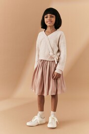 Pink Ballet Style Wrap Front Tie Jumper (3-16yrs) - Image 2 of 9