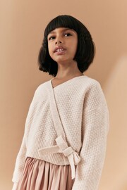 Pink Ballet Style Wrap Front Tie Jumper (3-16yrs) - Image 3 of 9