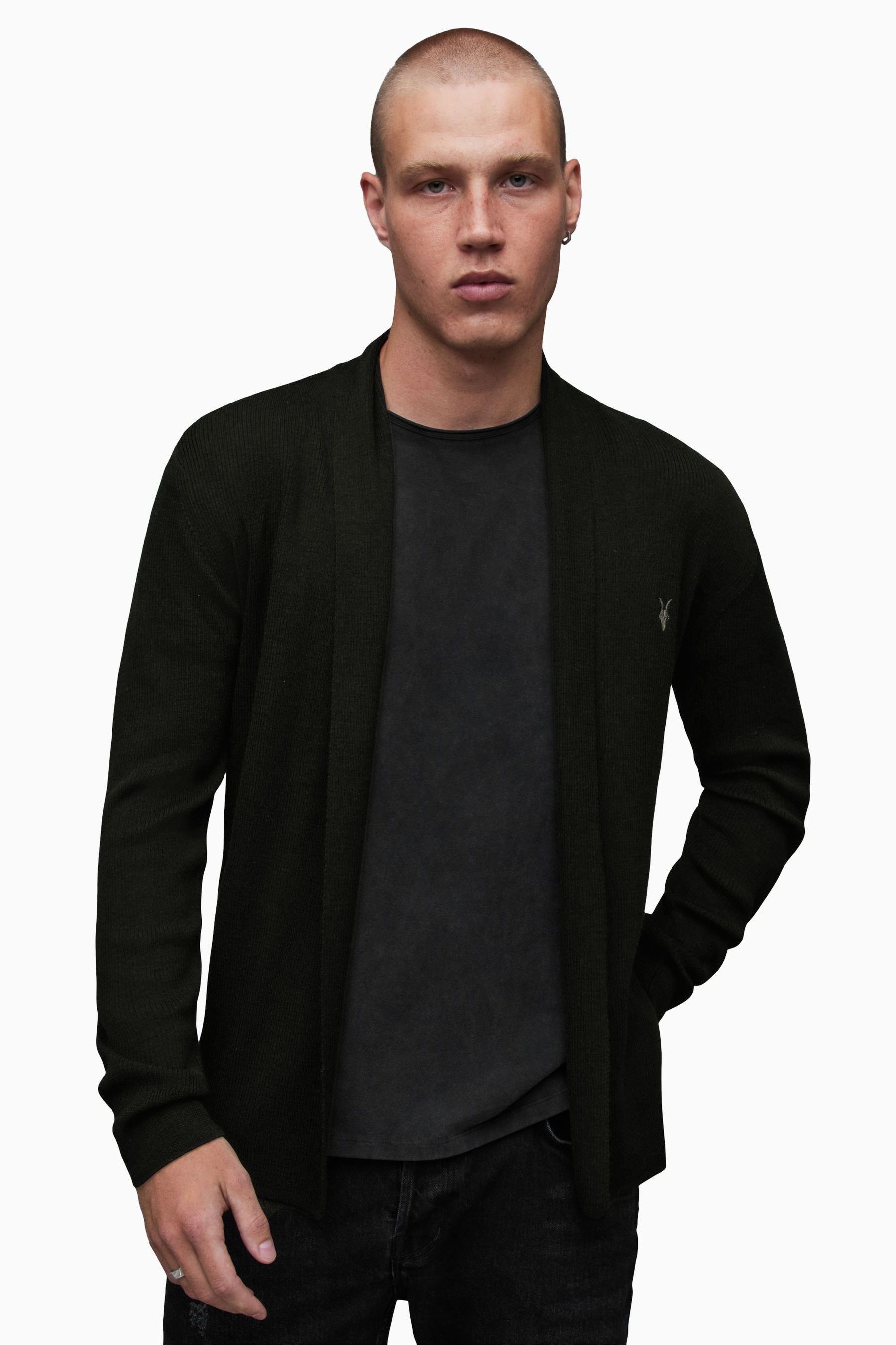 Buy AllSaints Black Mode Merino Open Cardigan from Next Canada