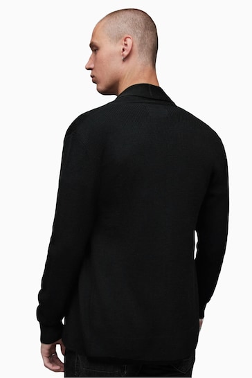 AllSaints Black Mode Merino Open Cardigan