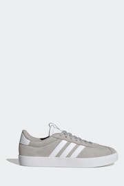 adidas Grey/White VL Court 3.0 Trainers - Image 1 of 9