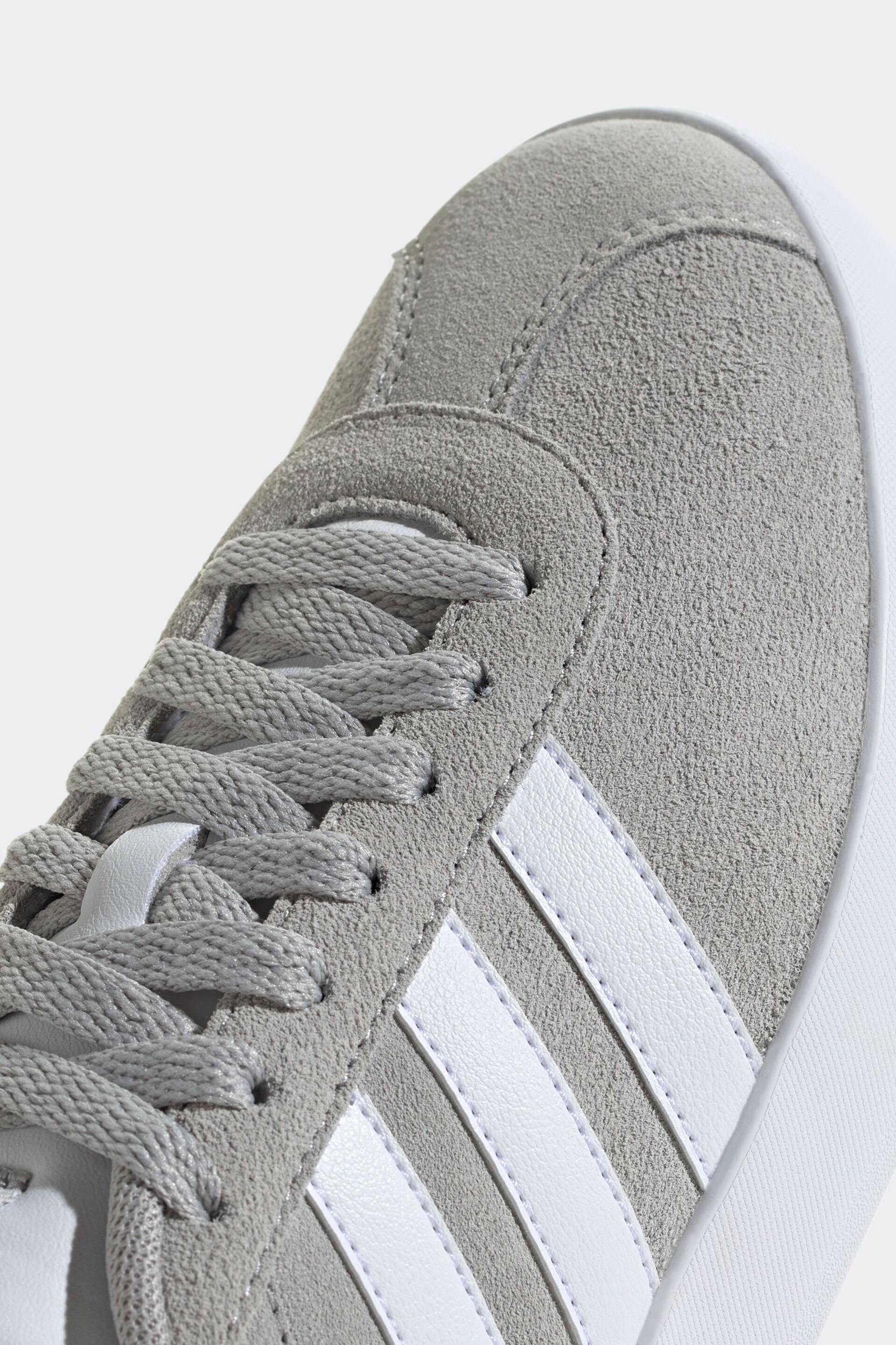 adidas Grey/White VL Court 3.0 Trainers - Image 8 of 9