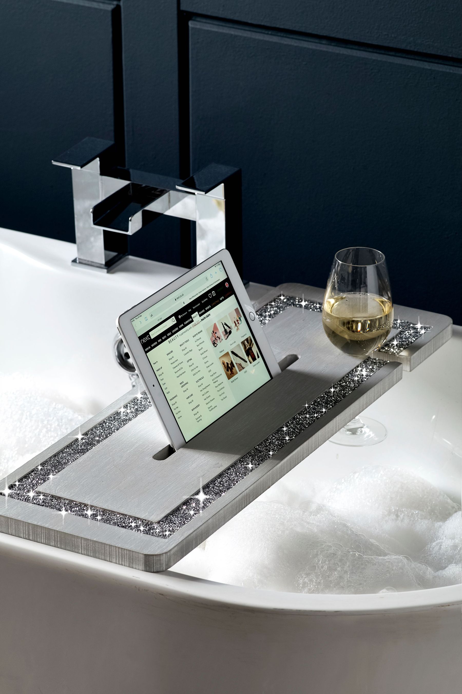 Buy Silver Harper Gem Bath Tray from Next Belgium