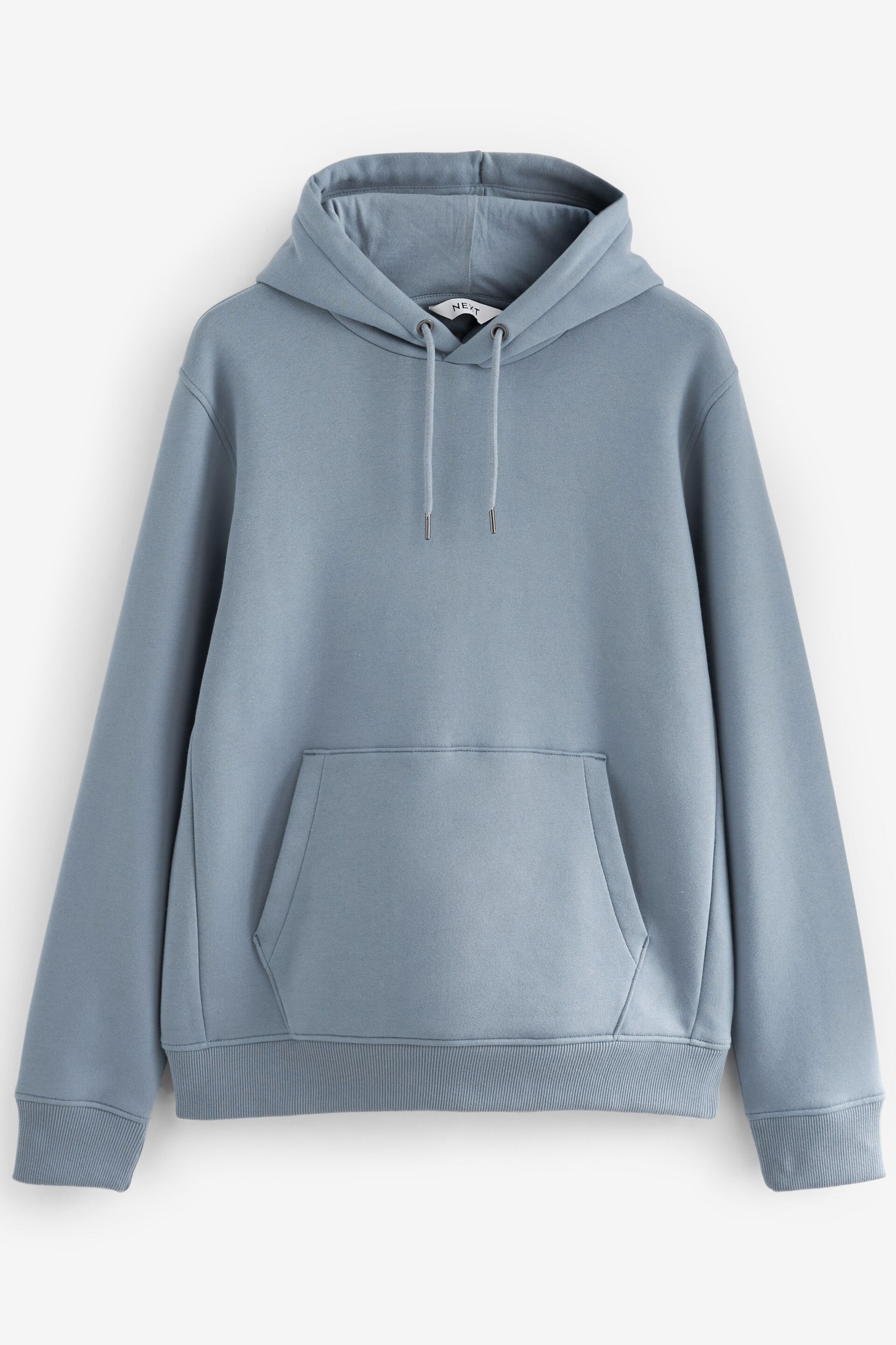 Blue Regular Fit Jersey Cotton Rich Overhead Hoodie - Image 6 of 8