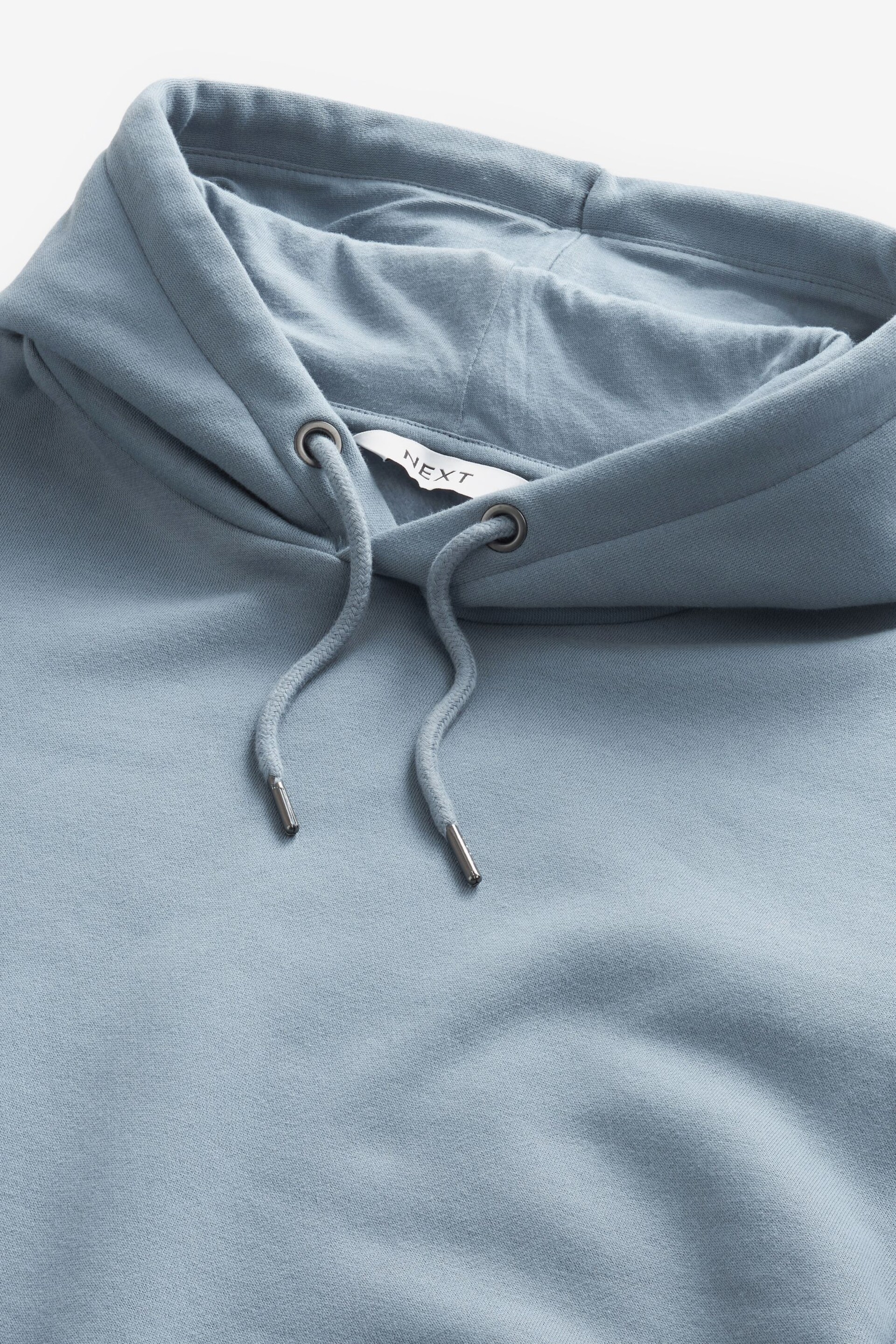 Blue Regular Fit Jersey Cotton Rich Overhead Hoodie - Image 7 of 8