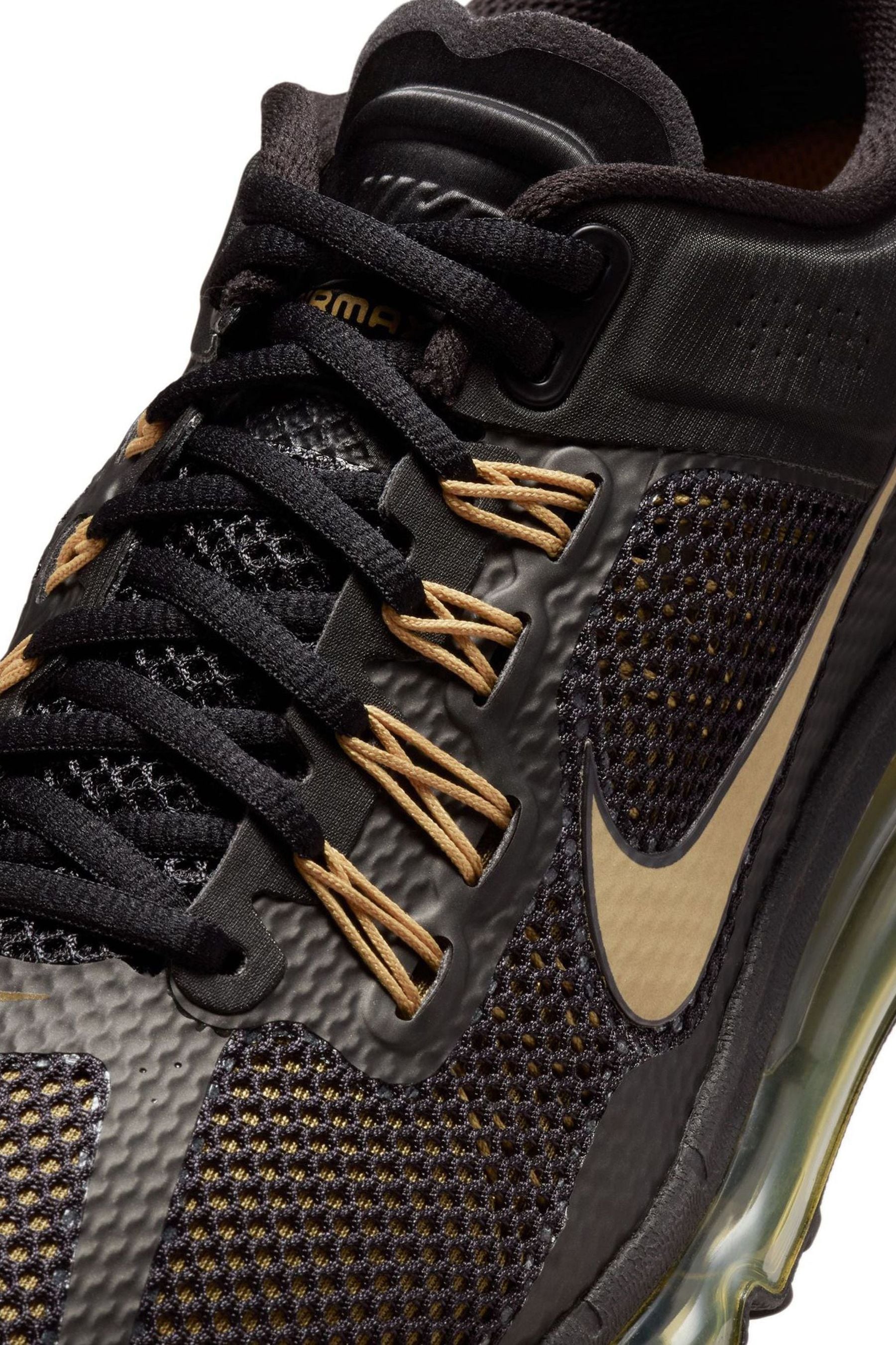 Nike black & gold air max thea trainers online