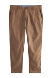 Tan Brown Slim Smart Textured Chino Trousers - Image 6 of 9