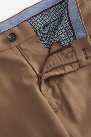 Tan Brown Slim Smart Textured Chino Trousers - Image 7 of 9