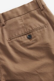 Tan Brown Slim Smart Textured Chino Trousers - Image 8 of 9