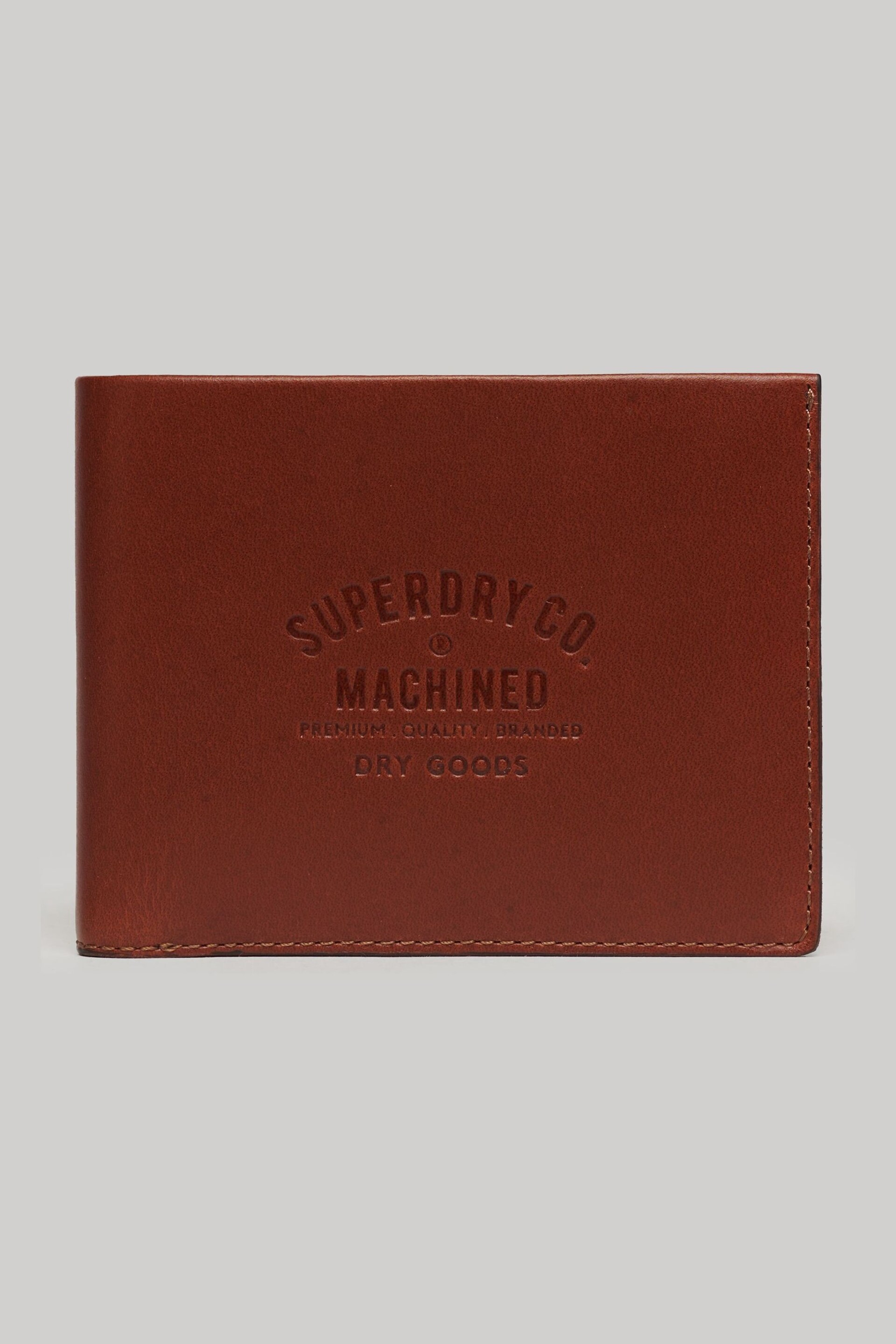 Superdry Brown Leather Wallet In Box - Image 3 of 6