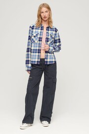 Superdry Blue Lumberjack Check Flannel Shirt - Image 3 of 3