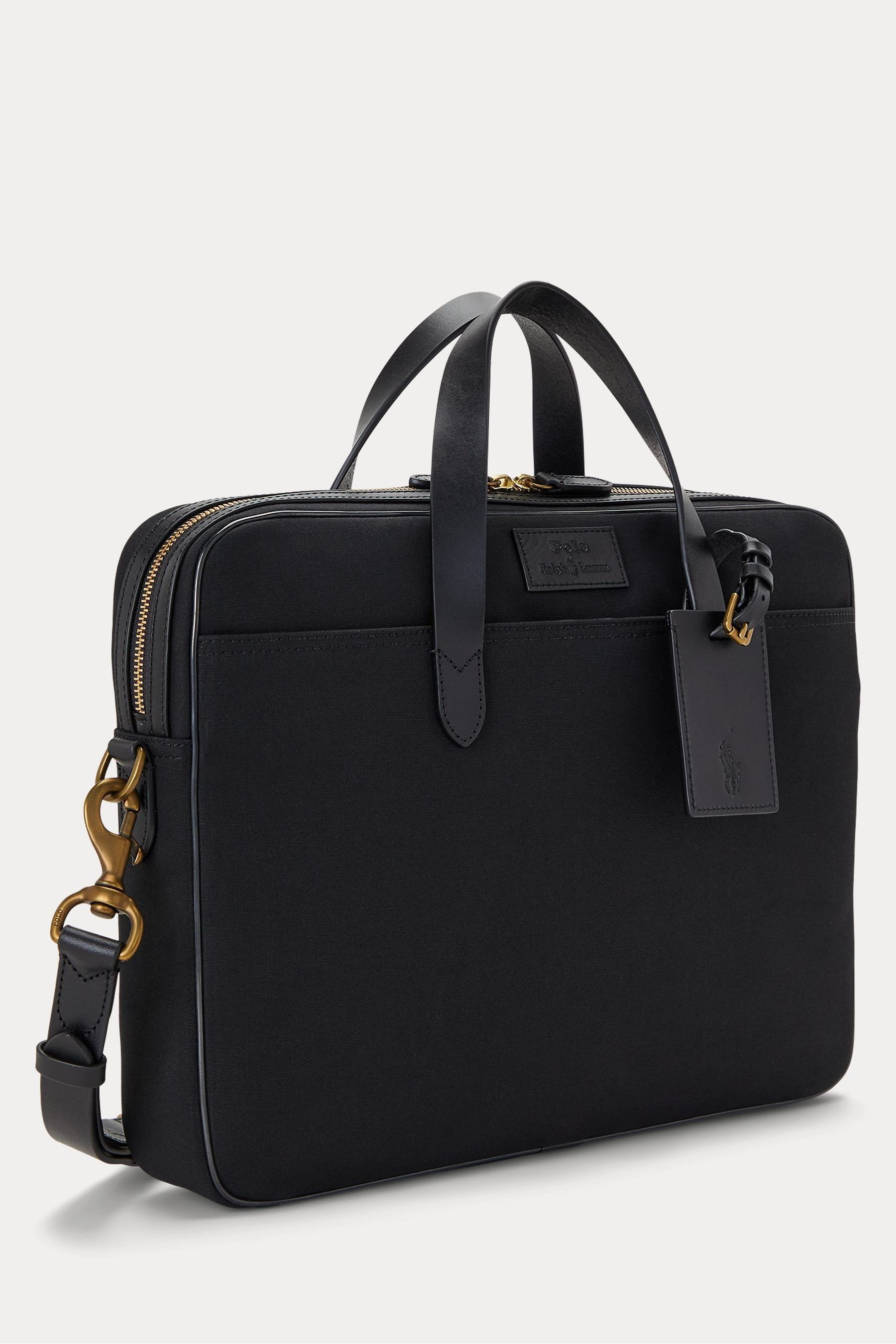 Buy Polo Ralph Lauren Leather Commuter 100 Cotton Black Bag from the Next UK online shop
