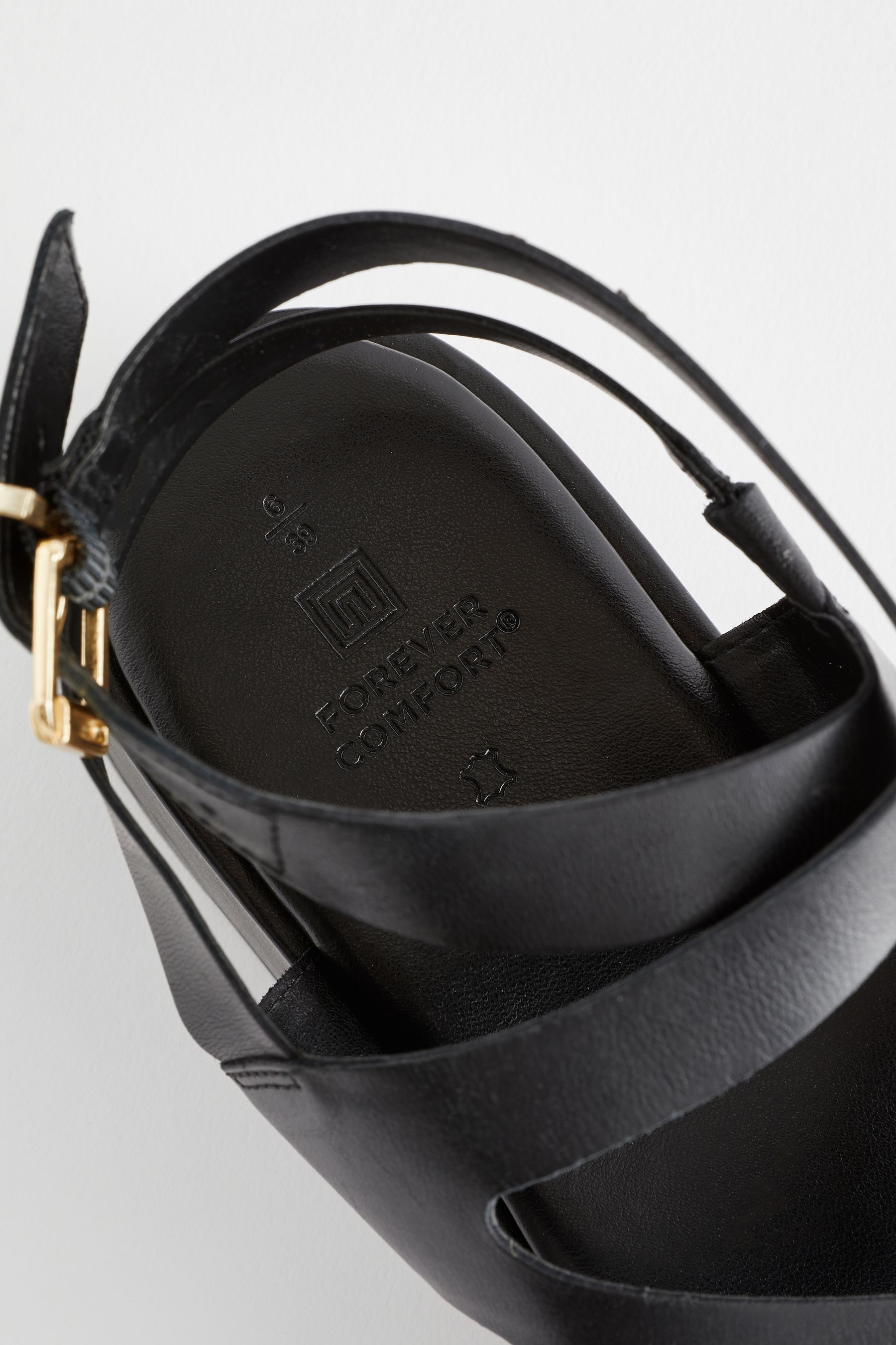 Next flat black sandals shop