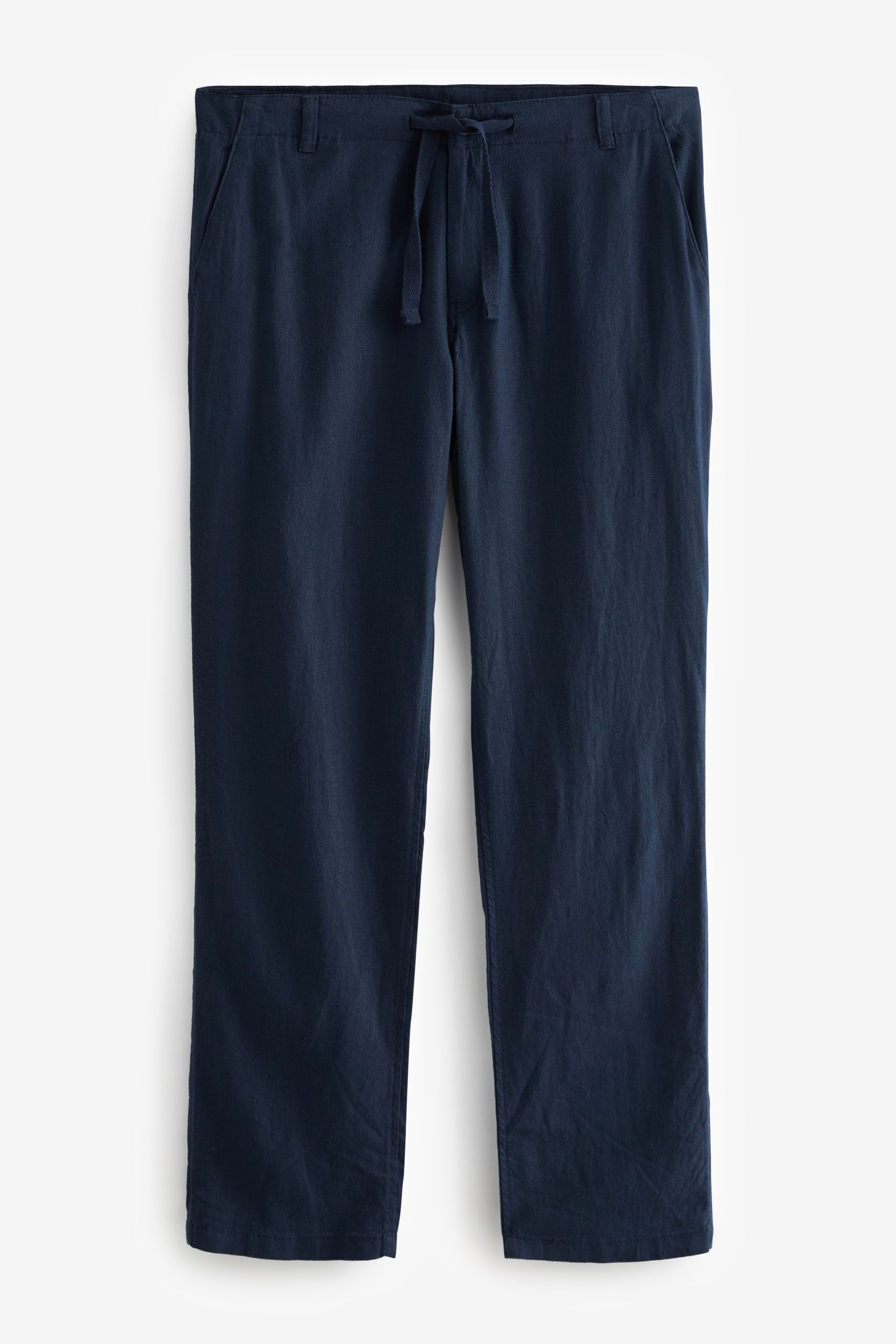Navy drawstring trousers sales