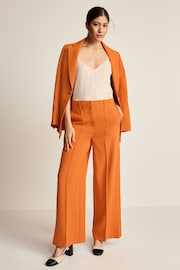 Orange Tailored Mid Rise Wide Leg Trousers - Image 1 of 6