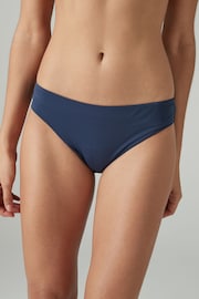 Blue High Leg Bikini Bottoms - Image 1 of 4