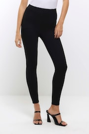 River Island Black High Waisted Leggings - Image 1 of 5