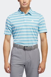adidas Golf Two Colour Striped Polo Shirt - Image 3 of 7