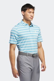 adidas Golf Two Colour Striped Polo Shirt - Image 4 of 7