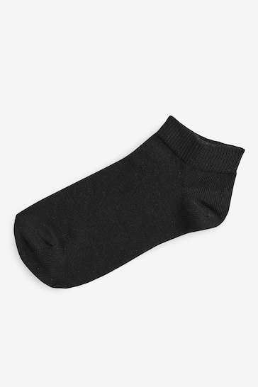 Black 7 Pack Cotton Rich Trainer Socks