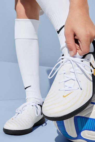 Nike White Jr. Phantom Club Indoor Court Football Boots