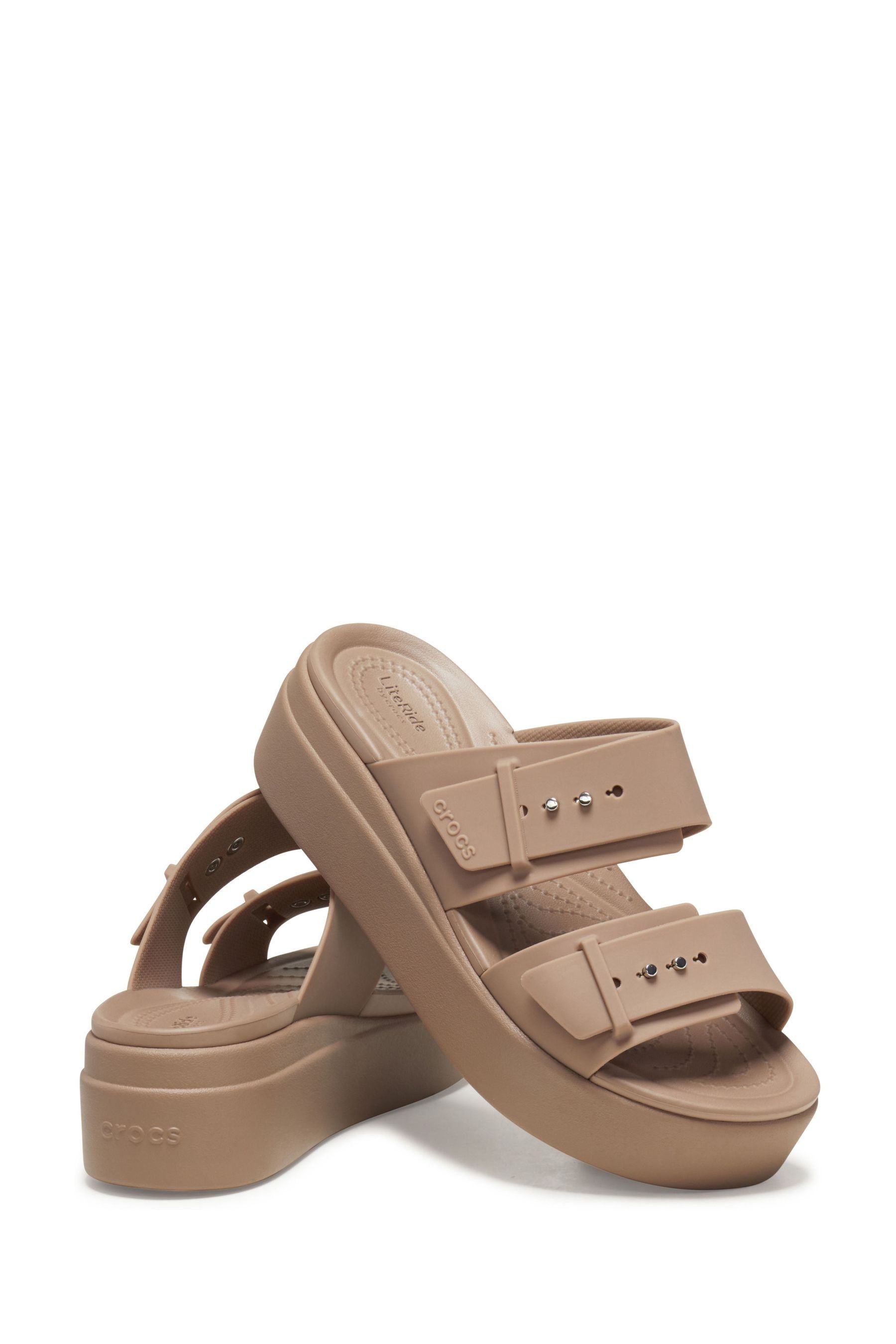 Brown suede crocs deals