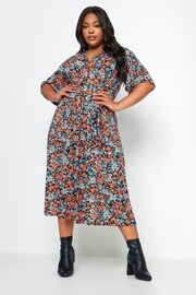 Yours Curve Multi Floral Maxi Wrap Dress - Image 1 of 4