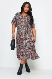 Yours Curve Multi Floral Maxi Wrap Dress - Image 3 of 4