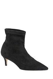 Ravel Dark Black Imi Suede Sock Ankle Boots - Image 1 of 4