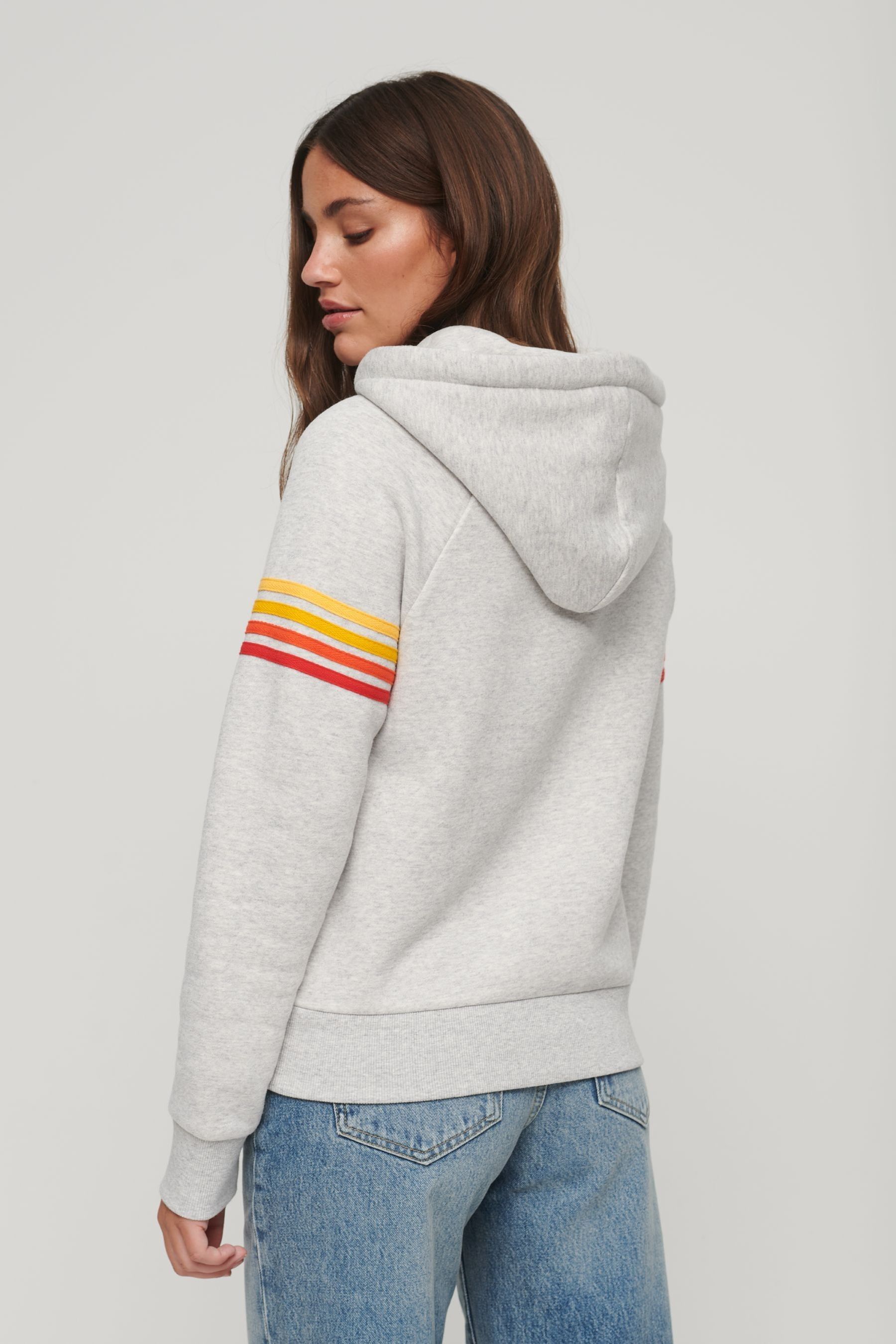 Grey rainbow hoodie outlet