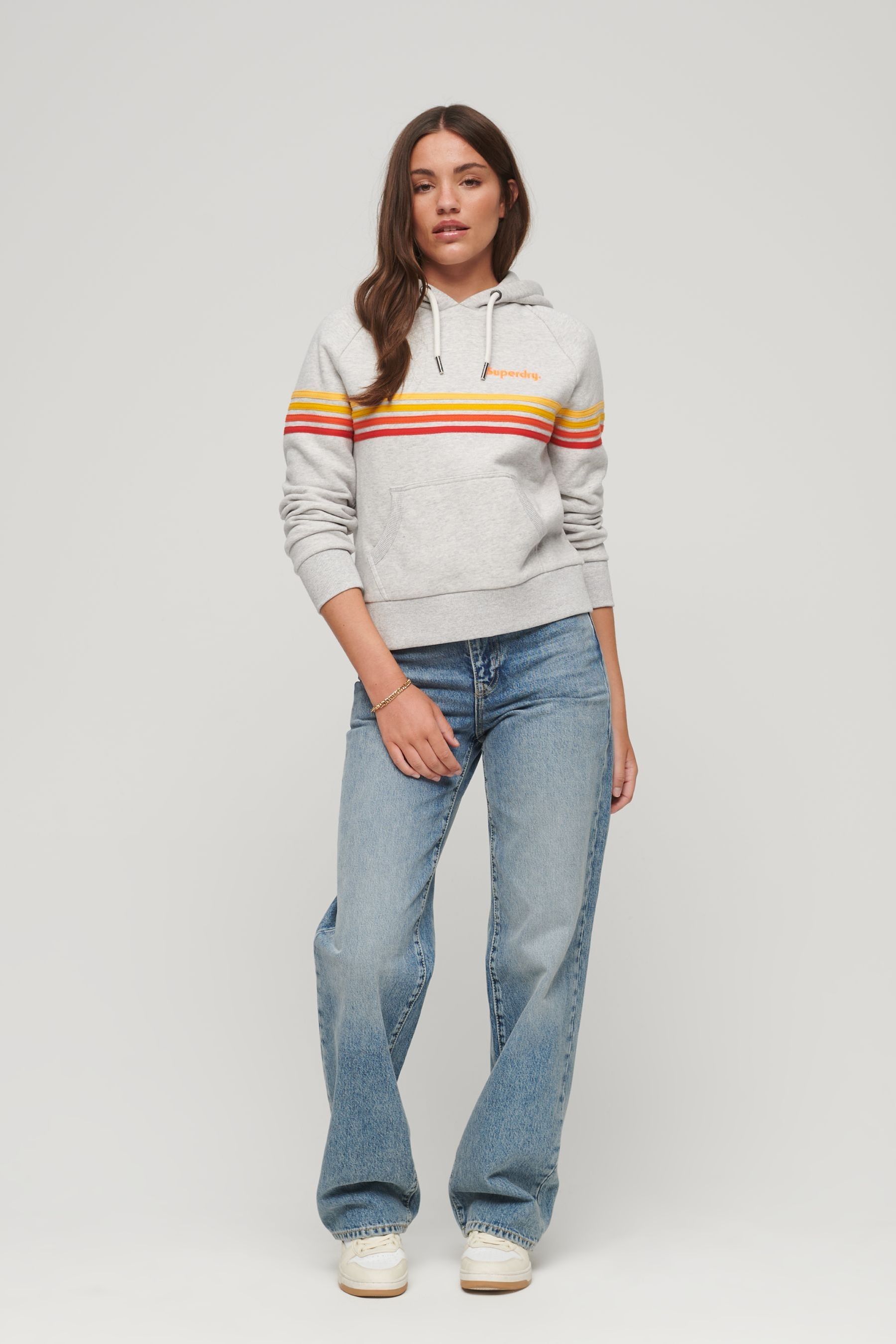 Superdry grey rainbow hoodie new arrivals