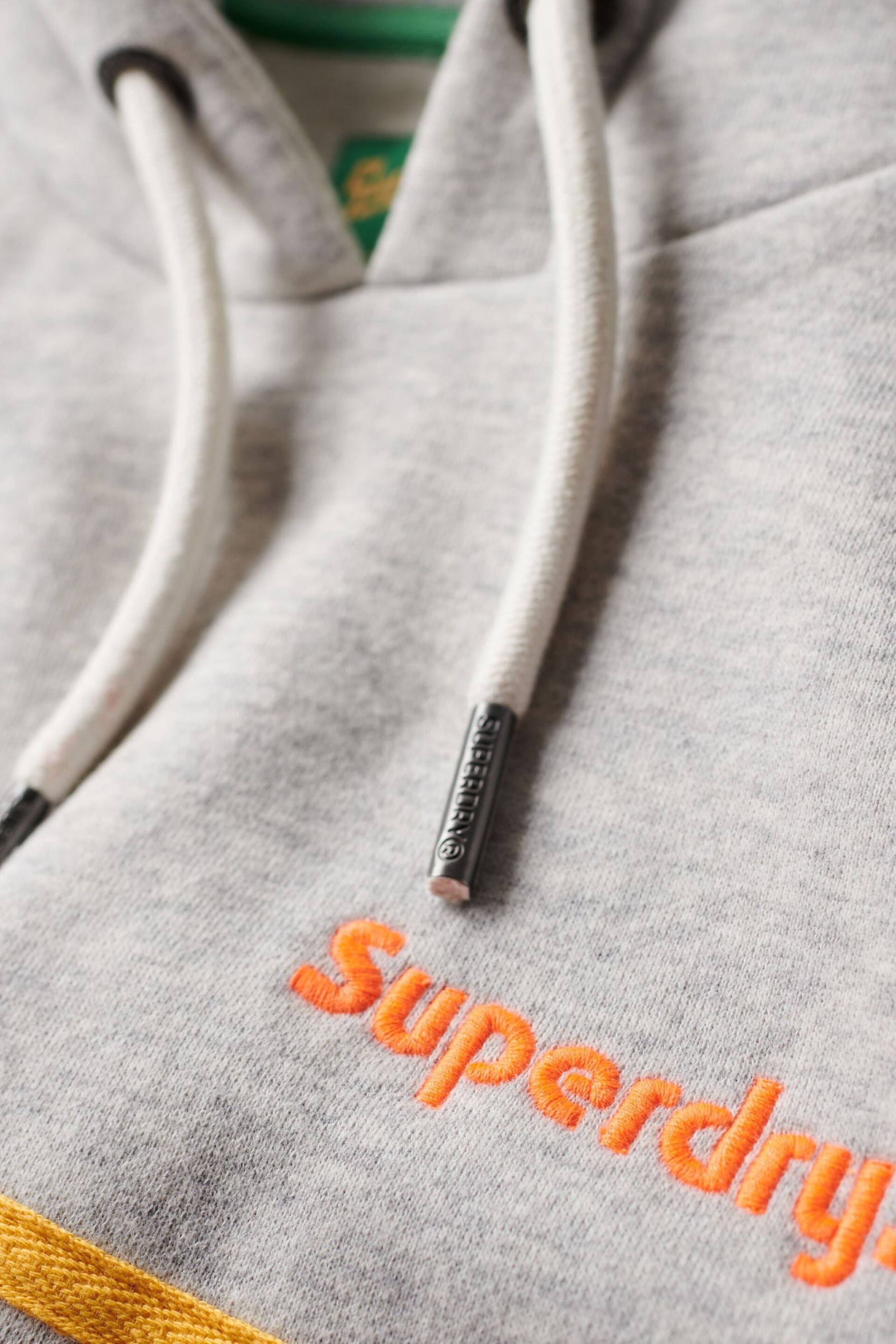 Superdry Grey Rainbow Stripe Logo Hoodie - Image 5 of 5