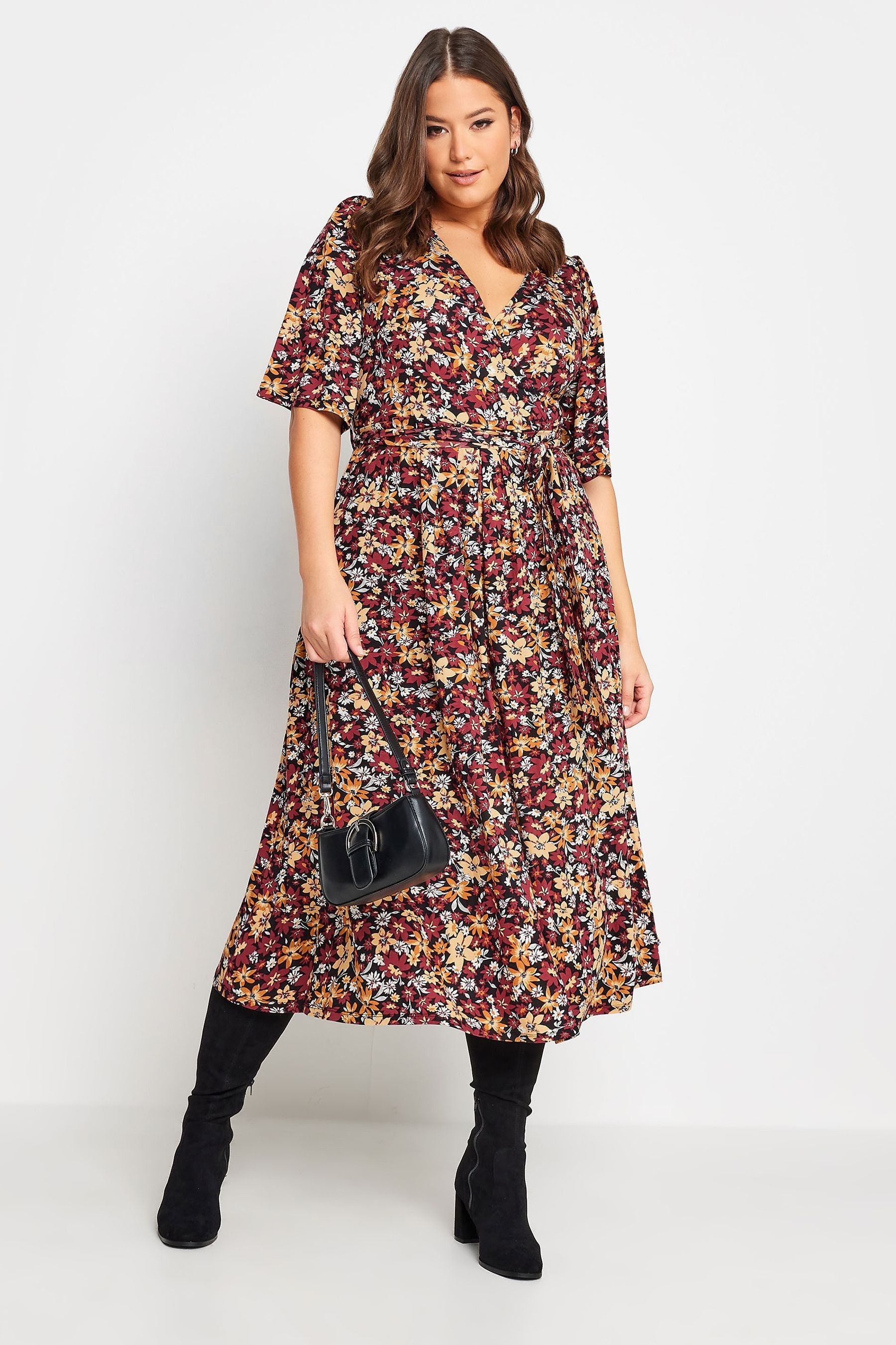 Curve wrap hot sale midi dress