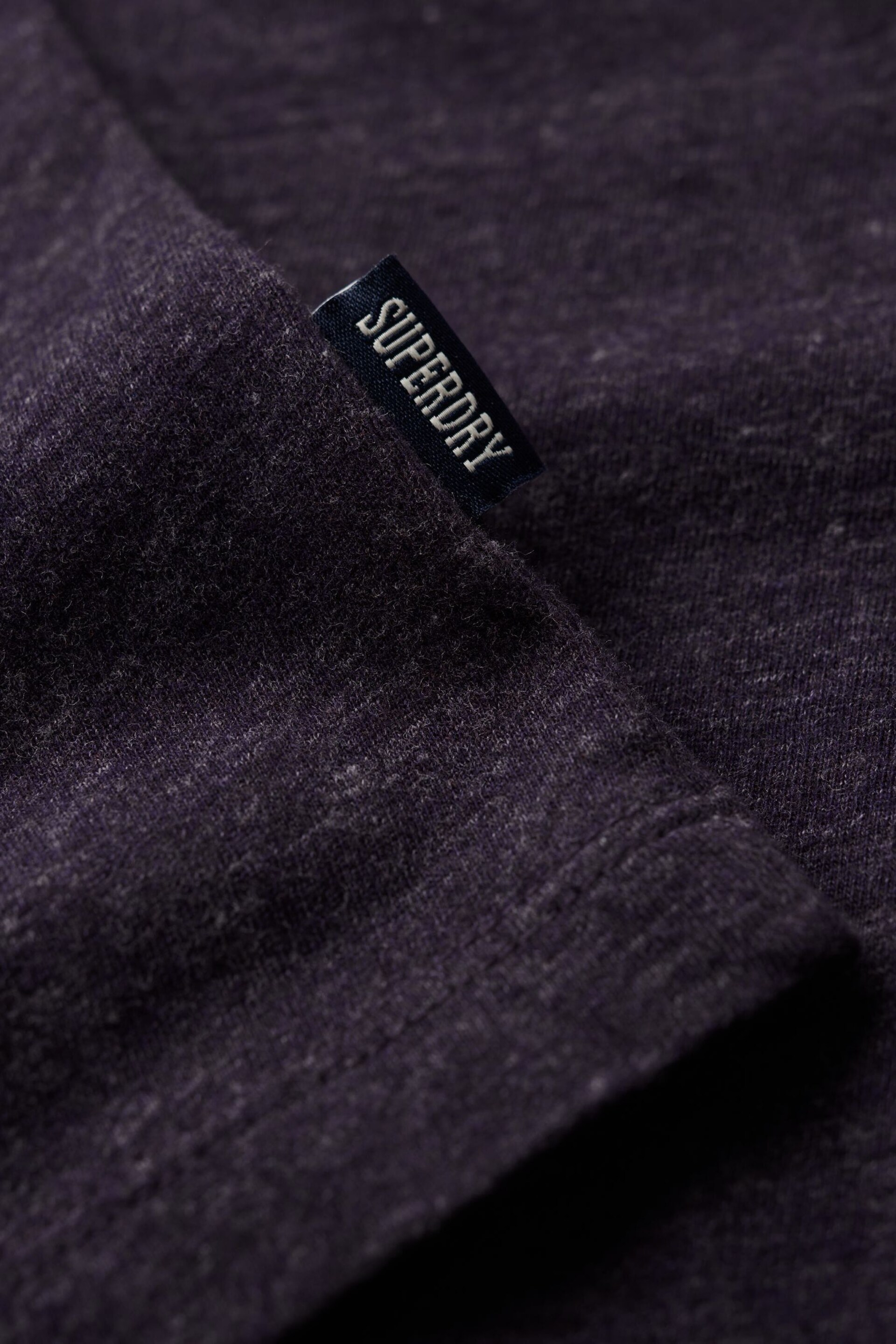 Superdry Purple Marl Vintage Logo Embroided T-Shirt - Image 5 of 6