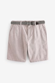 Clay Cotton Oxford Chino Shorts with Belt Included - Image 4 of 7