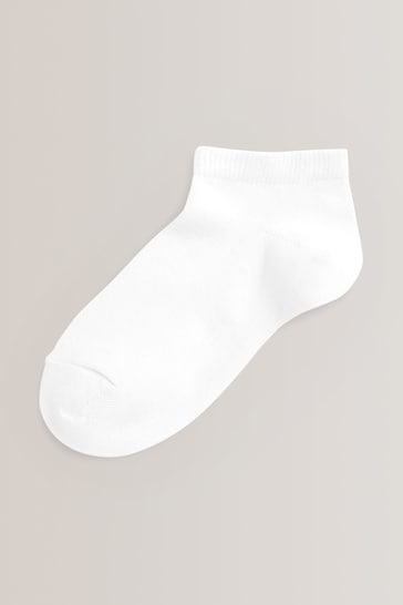 White 7 Pack Cotton Rich Trainer Socks