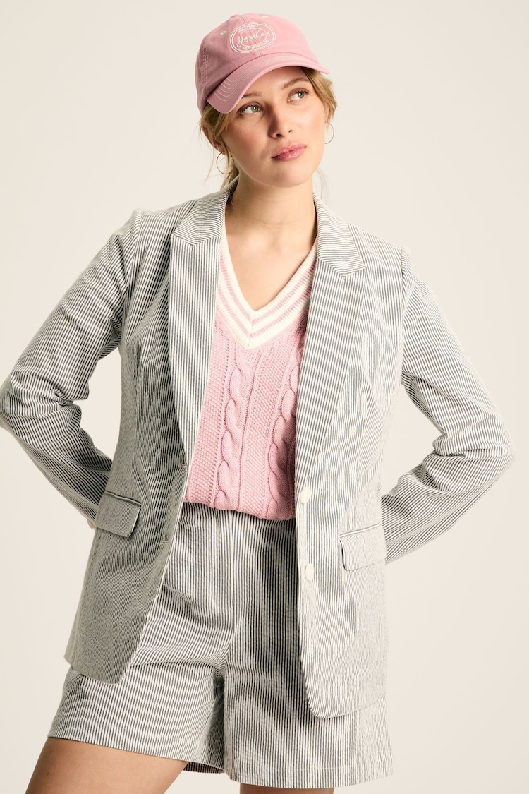 Joules Belmont Cream/Navy Seersucker Boating Blazer - Image 1 of 8