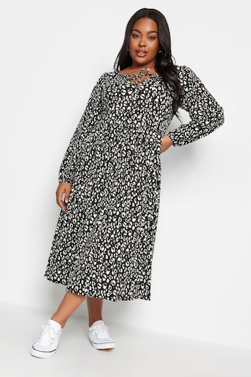 Buy Yours Curve Black Animal Print Midaxi Dress from the Next UK online ...