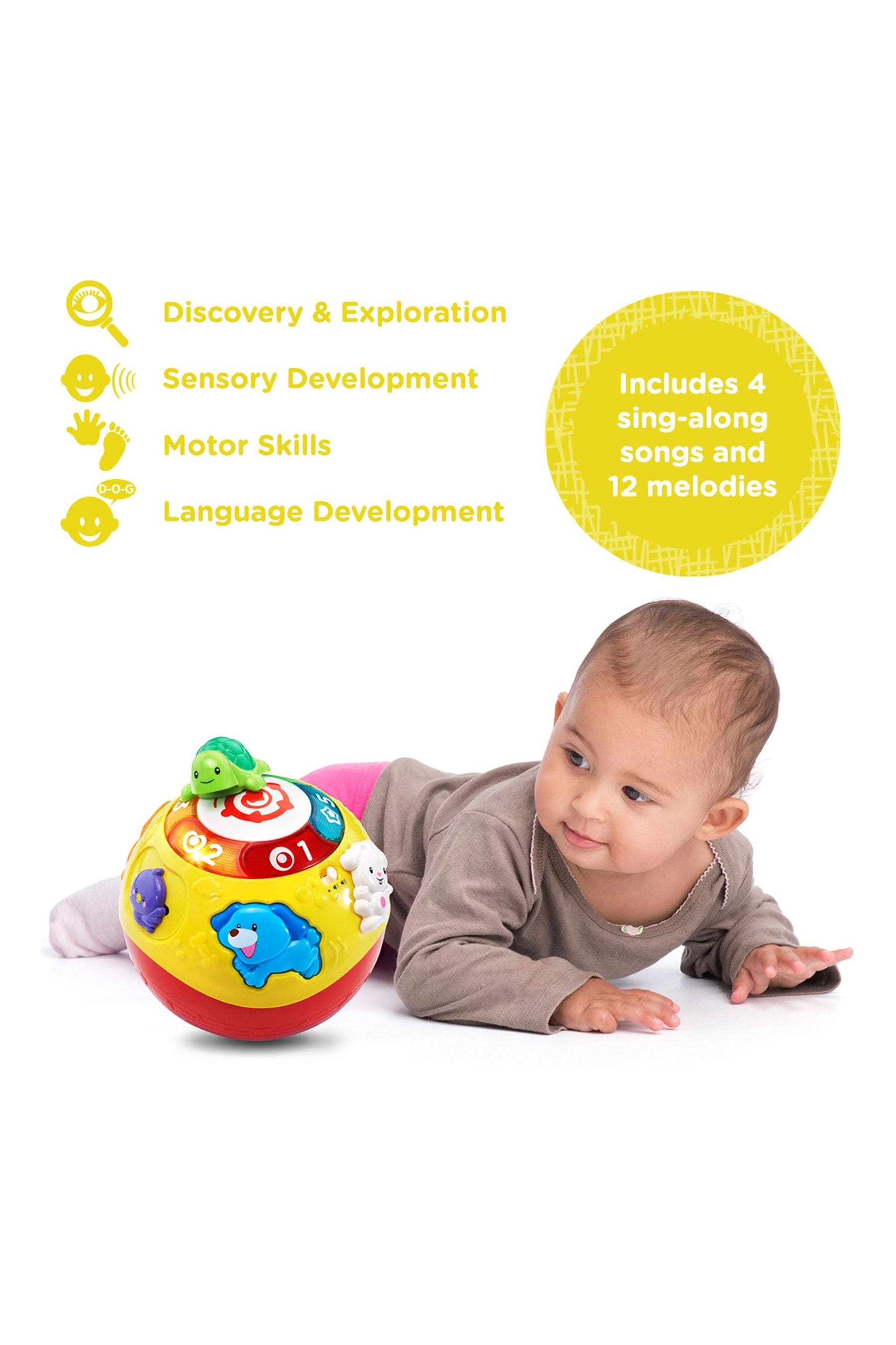 Buy VTech Baby Crawl And Learn Bright Lights Ball 184903 from the