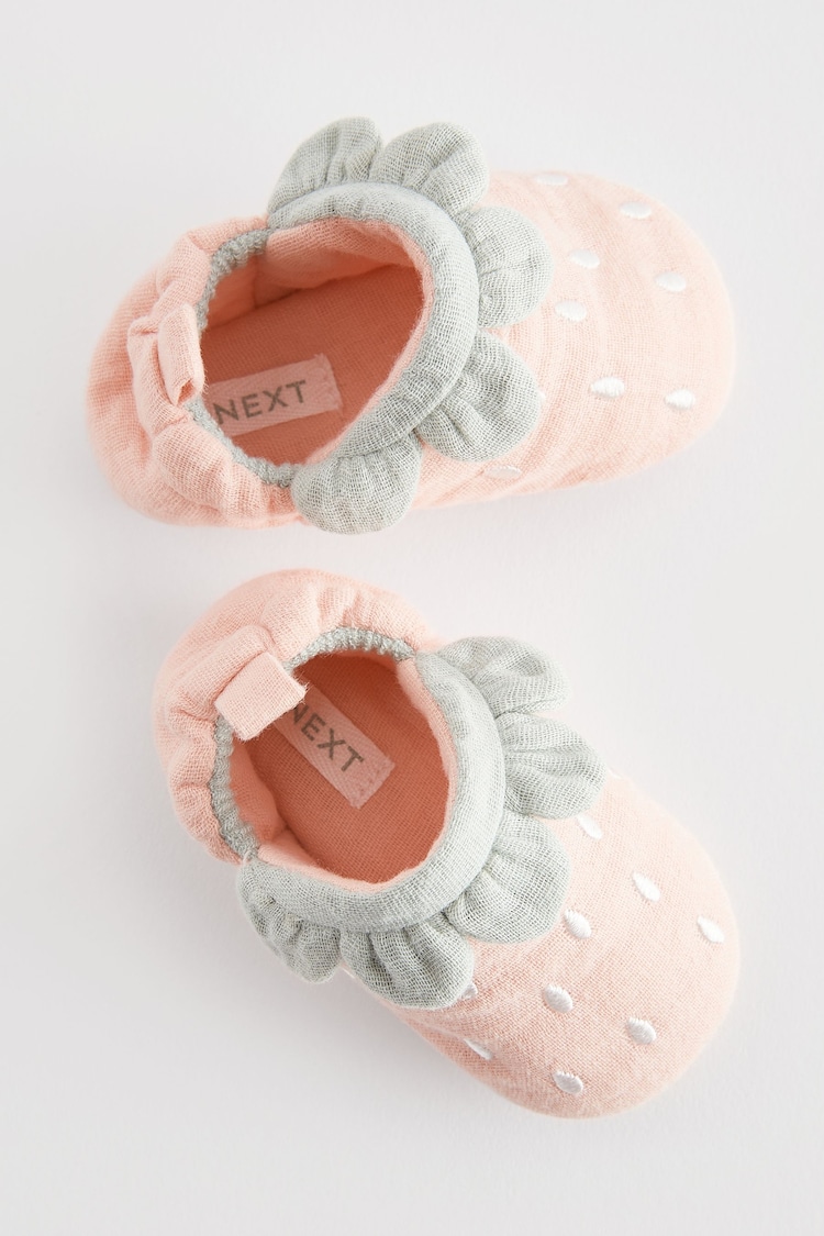 Pink Strawberry Character Slip-On Baby Shoes (0-24mths) - Image 4 of 4