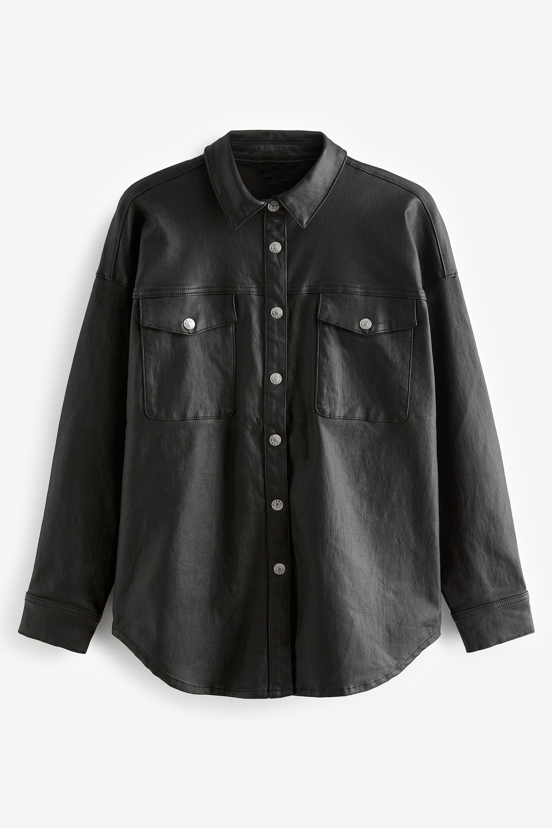 Waxed denim shirt on sale